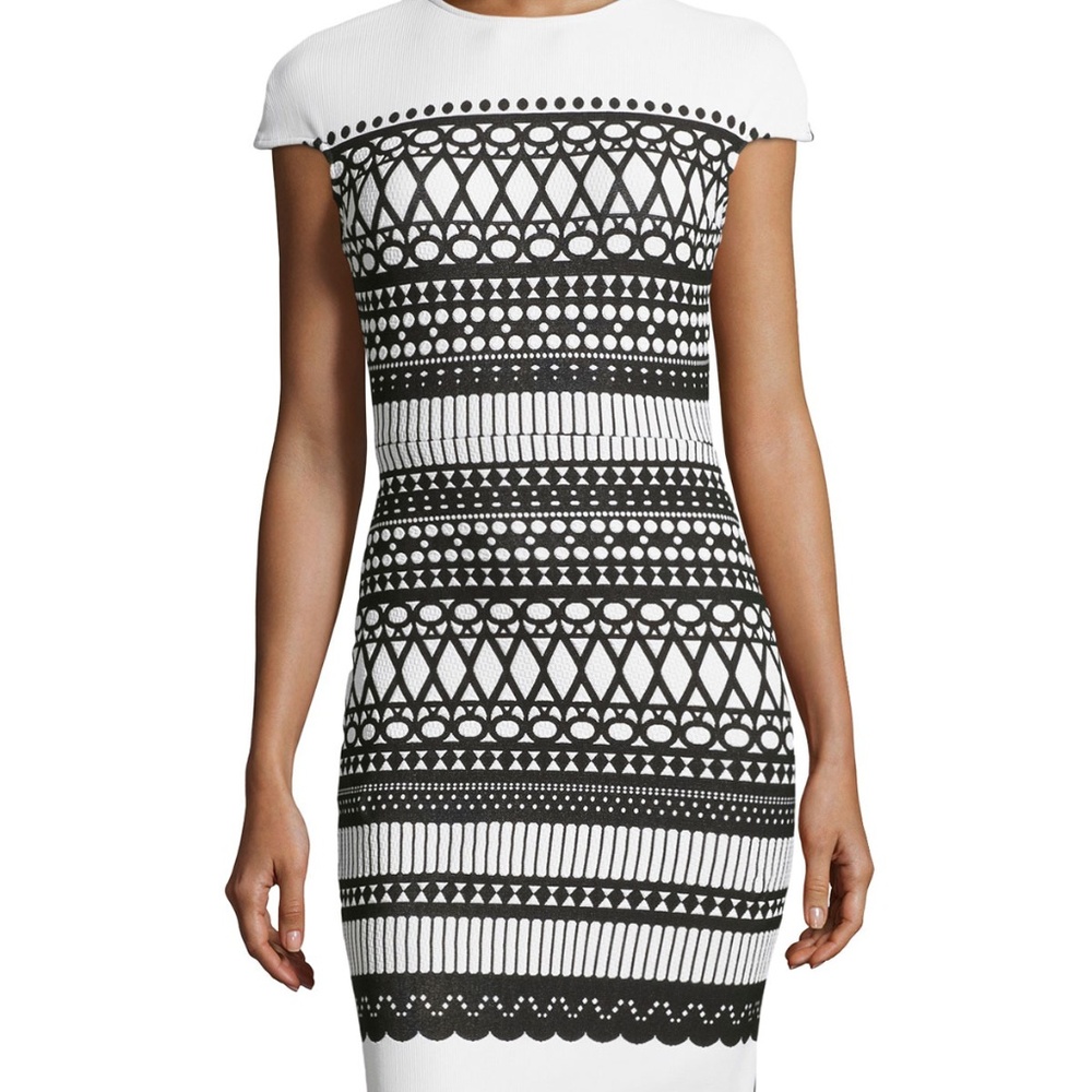 Julia Jordan Rio Dot-Pattern Cap-Sleeve Dress